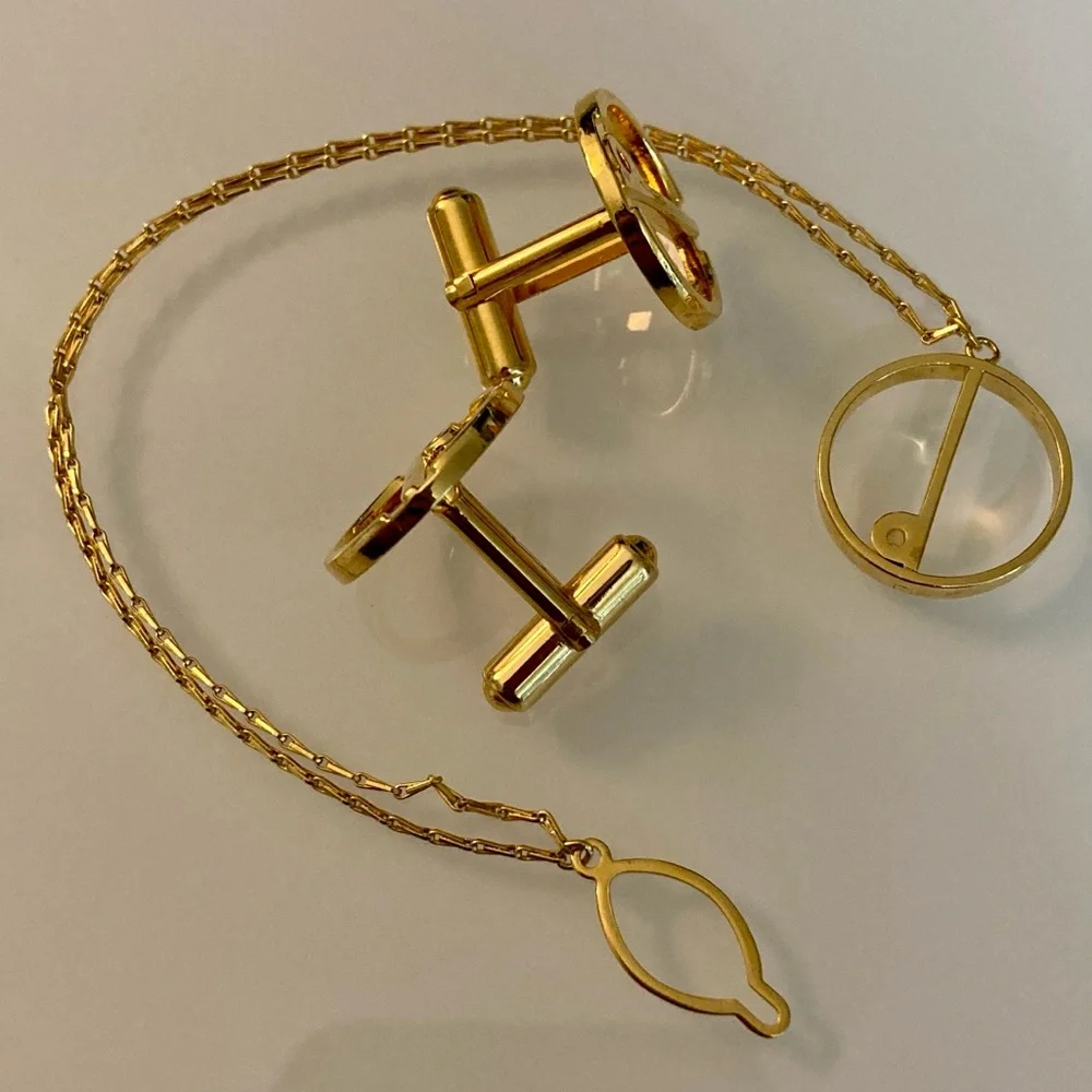Dunhill Gold Circular Toggle Cufflinks